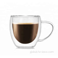 Double Wall Glass with Handle double wall tumbler glass mug cup with handle Factory